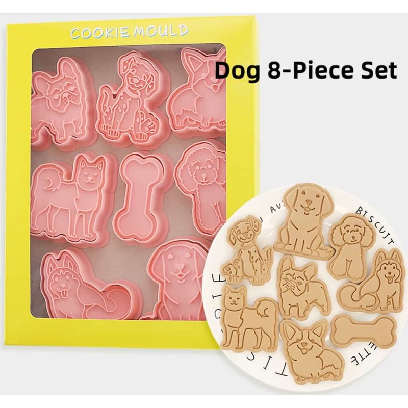 Eidoct 8PCS Cookie Cutters Shapes Baking Set Moulds Cookie Cutters