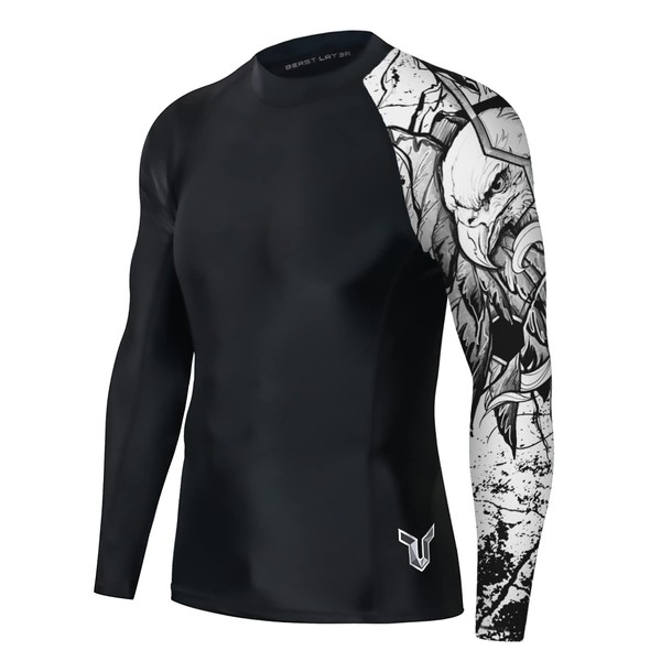 ADOREISM Long Sleeve Rash Guard for Men UPF 50+ Quick-Dry