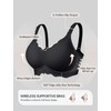 OEAK Womens Seamless Scalloped Bras No Underwire Push Up Full
