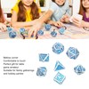 7pcs Polyhedral Dice Set Portable Exquisite Funny Metal Dice Table