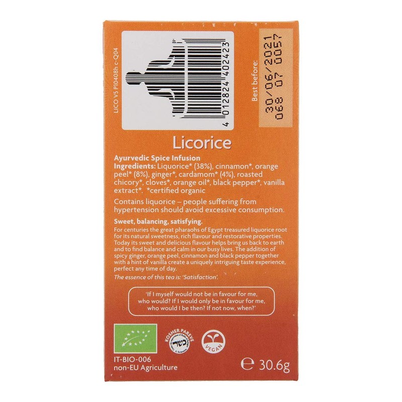 Yogi Tea Organic Licorice Egyptian Spice 17 Teabags
