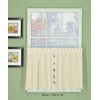 Today's Curtain, Orleans Scallop Curtain, Ecru 36" Tier Pair and