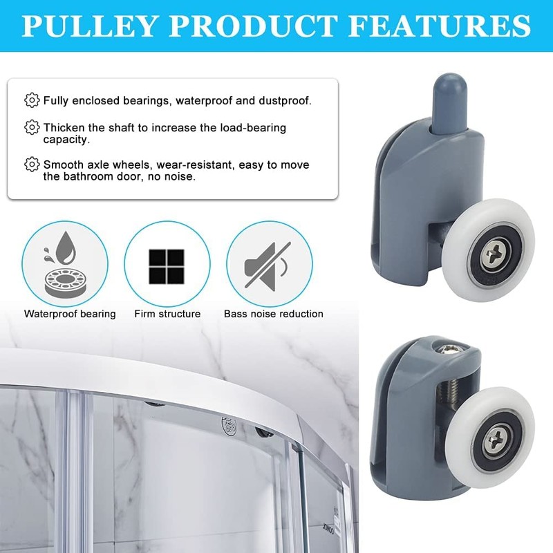 Showe rPart Single Shower Door Rollers/Wheels/Runners L001, Wheel Diameter 23mm,
