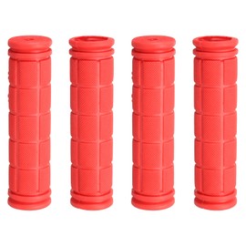 HARFINGTON 4pcs Bike Handlebar Grips Non-Slip Rubber Mushroom Bicycle Grips Fit 7/8" Handlebars for Mountain Road Foldable MTB BMX Scooter Cruiser Tricycle Wheelchair, Red