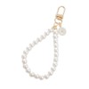 JIHUOO 3 Pcs Faux Pearl Keychain Flower Charm Keyring Hand