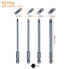 sourcing map 4pcs SL3 SL4 SL5 SL6 Magnetic Slotted Screwdriver