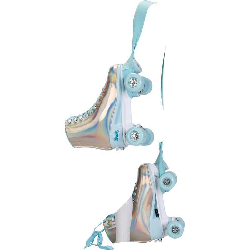 GEM QUAD ROLLER SKATES - Holographic Blue, Size 3-6
