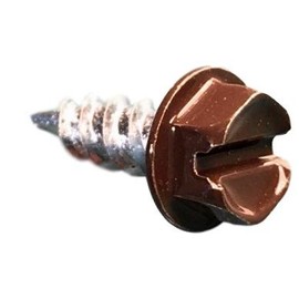 SCREWIT Brand #8 x 1/2 inch Gutter and downspout Colored Zip Screws with 1/4 inch Head (25 Pack) (Musket Brown)