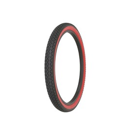 ALTALINE Bicycle Tire 24"x 2.125" Black/Red Side Wall Diamond Style Tread