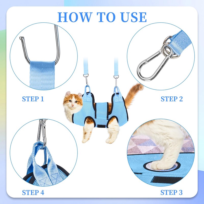 PatiencET Cat Grooming Hammock for Nail Trimming Pet Hammock for