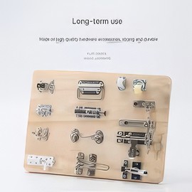 Montessori Unlock Door Latch Toy – Handmade Sensory Board Parts & Interactive Fine Motor Skill Educational Toy for Babies