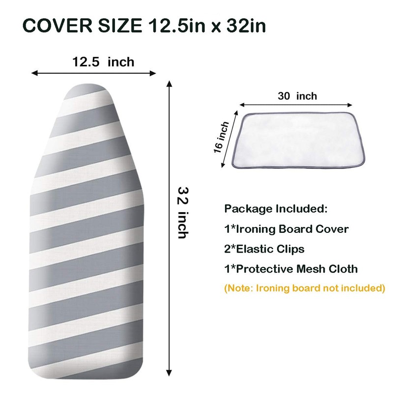 SheeChung 12.5 x 32 Inch Small Ironing Board Cover and