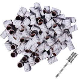 100 Pcs Sanding Bands for Nail Drill, 240 Grit Nail Drill Bits Electric Nail Files Sanding Band for Nails Gel Manicures & Pedicure