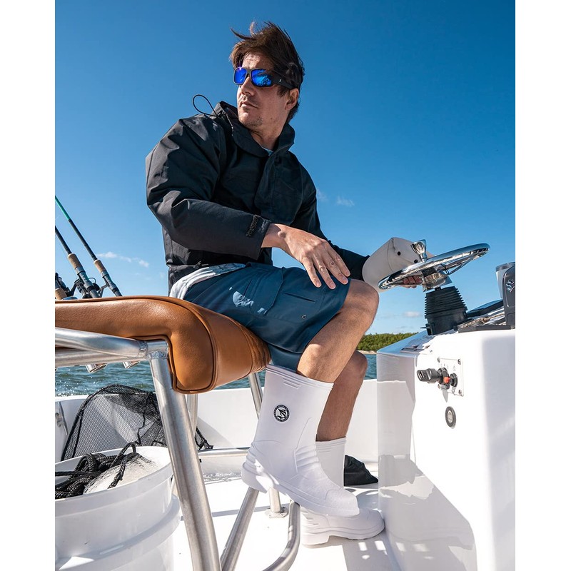 Marlin Men's Deck Fishing Boots (Size, White, numeric_10)