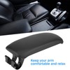 Black Leather Center Console Armrest Lid Cover Fit for A3