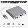 HC 04 Multifunction 3 in 1 Hub Type C to