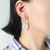 Legitta Natural Stone Earrings Pear Waterdrop Shape Jade Earrings Gift