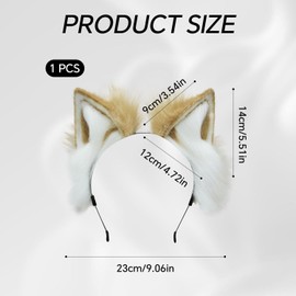 1 Piece Of Simulated Cat Ear Headband, Animal Headband, Cosplay Costume Accessories, Cute Headwear, Party Headwear, Creative Styling Headwear
