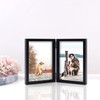 5x7 Double Picture Frame Wooden Hinged Photo Frame Definition Glass