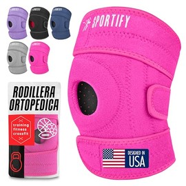 SPORTIFY Rodillera Ortopédica y Deportiva con Estabilizadores Máximo Apoyo, Alivio del Dolor, Compresión y Transpirable para Hombres, Mujeres,...     