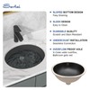 Sarlai Black Undermount Bathroom Sink -18 x15 inch Oval Vessel