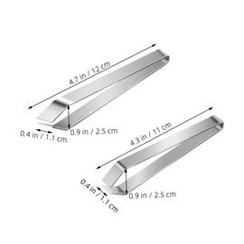 Ipetboom 2pcs Stainless Steel Meat Deboning Tweezers Set Precision Fish Bone Remover Tool with Flat and Angled Pliers for Salmon Trout Poultry and Pork Multifunctional Kitchen Tweezers for