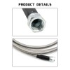 52" Length SS Braided Transmission Cooler Hose Lines For TH350
