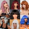 Miuric Brown Wig with Bangs Auburn Wigs for Women Short