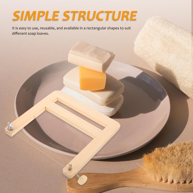 SEWACC Wooden Soap Cutter for Soap Making, Adjustable Soap Cutter,