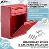 AdirOffice Mailboxes for Outside Wall Mount Large with Key Lock,