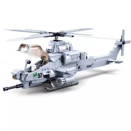 General Jim's Toys & Bricks AH-1Z Viper Attack Helicopter Building Blocks Toy Bricks Set
