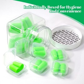 Calmi Ear Plugs for Noise Reduction – 12 Pairs with Individual Cases, 33dB NRR Foam Earplugs for Sleeping, Snoring, Travel, Work, Concerts, Studying