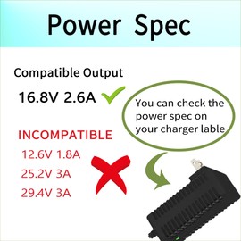 16.8V Charger for Aiper Scuba-S1 N1 Cordless Robotic Pool Vacuum Cleaner with 14.4V Li-ion Battery Power Adapter Cord
