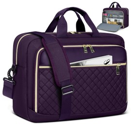 NEWHEY Laptop Bag 17.3 Inch Laptop Briefcase for Women Men Waterproof Shoulder Messenger Bag Large Computer Bag for Business Office Work College, Purple