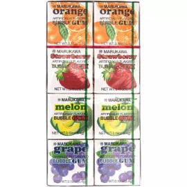 Marukawa Japan Marble Bubble Gum Orange Strawberry Melon Grape Flavor 8 pack - Grape