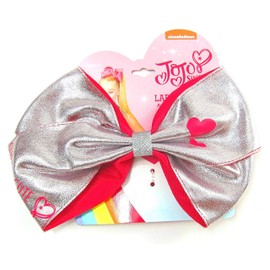 JoJo Siwa 11479782 Silver Metallic Hair Bow Pony Kids Accessory 11479782