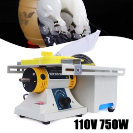 Electric Table Saw Blade 750W Woodwork Carving Machine Wood Blade Cutting Tool Mini Cutting Polisher 110V for Sharpening Jade Jade Metal Wood Carving Polishing Printed Circuit Board Cutting