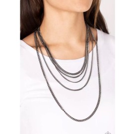 Paparazzi Black Necklace Paparazzi Top of the Food Chain