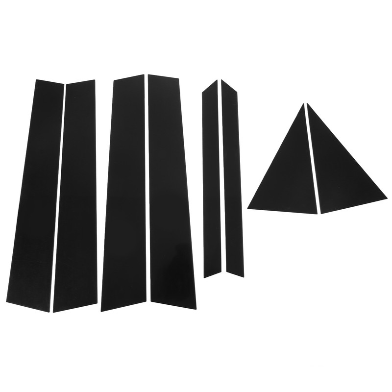 8PCS Door Window Pillar Trim Bright Black 4D Style PC