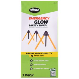 Slime 20498 Glow Safety Signal, Long Lasting Roadside Emergency Signals, 3 Pack