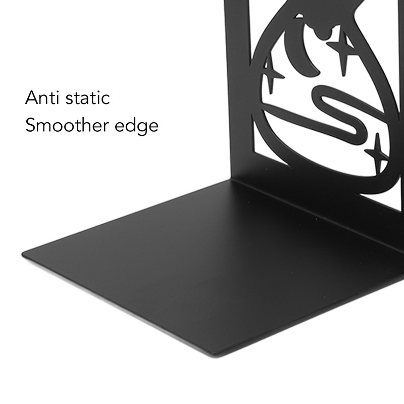 4Pcs Metal Book Ends Orderly Storage Arbitrary Adjustment Smoother Edges
