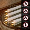 DRomance Flickering Flameless Taper Candles with Remote and Timer, 2