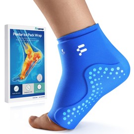 Fitomo Ankle Ice Pack Wrap for Sprained Ankle & Plantar Fasciitis, Thickened ＆ Extended Cold Compress with Cooling Fabric, Ice Packs for Sports Injuries, Foot Pain & Achilles Tendonitis