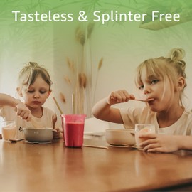 Jenvita 100% Bamboo Utensils Set - 100x Compostable Cutlery Set (50 Compostable Forks, 25 Disposable Spoons, 25 Biodegradable Knives) | Bamboo Silverware | FSC Certified for Weddings, Camping, Party