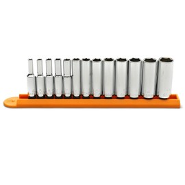 GEARWRENCH 13 Pc. 1/4" Drive 6 Pt. Socket Set, Deep, Metric - 80304