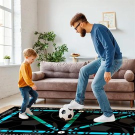Football Training Mat, Non-Slip Training Mat for Silent and Safe Practice, Soccer Training Mat for Kids Adults Indoor, Football Skills Mat to Improve Agility, Possession and Coordination (40 * 60cm)