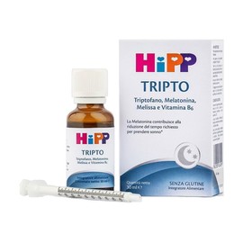 HiPP- HiPP TRIPTO, Integratore Alimentare, per un Sonno Ristoratore, Sonno, Addormentamento, Bambini, Triptofano, Melatonina, Melissa, Vit. B6. Flacone 30 ml, Senza Glutine