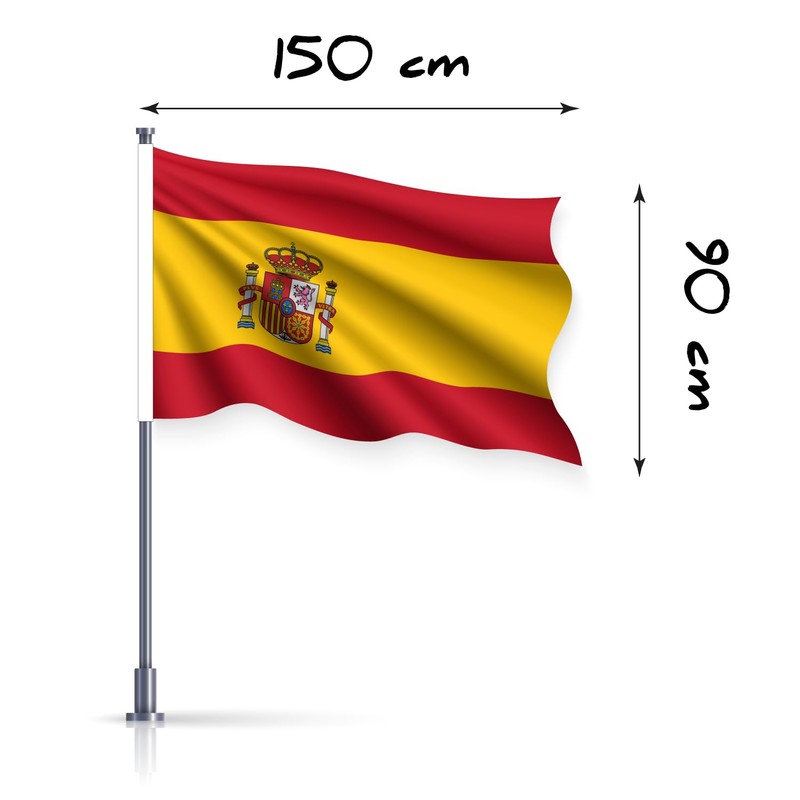 BullTek Spanish Flag 90 x 150 cm - Spain Polyester