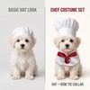 1 Set White Small Dogs Hat Photography Prop Funny Chef