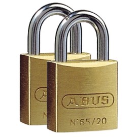 ABUS Brass Padlock 65/20 Twins Set 2 Pieces, 35114